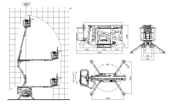Spinhoogwerker 15 meter - Afbeelding 2