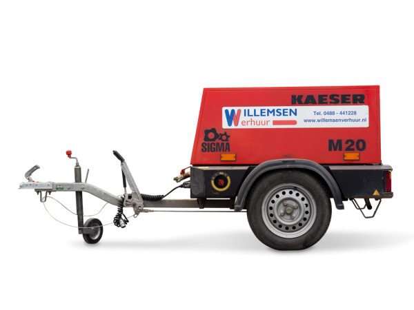 Compressor (aanhangwagen) incl. palenrammer - Afbeelding 2