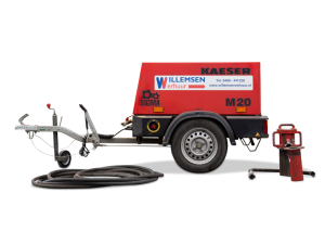 Compressor (aanhangwagen) incl. palenrammer