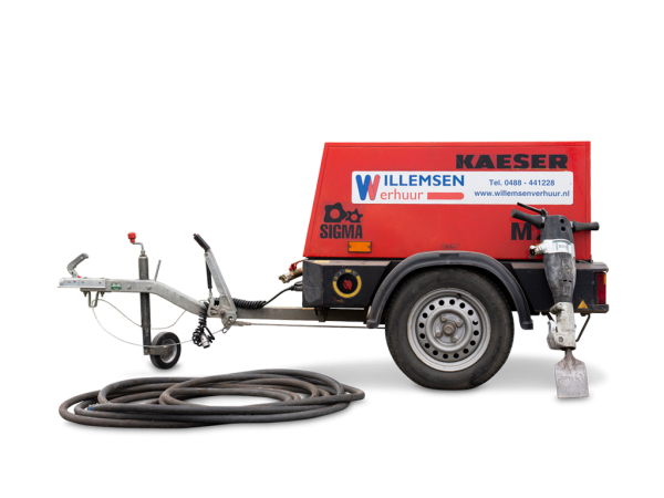 Compressor (aanhangwagen) incl. sloophamer