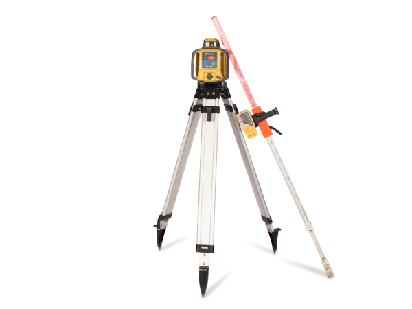 Laser horizontaal roterend met ontvanger en statief