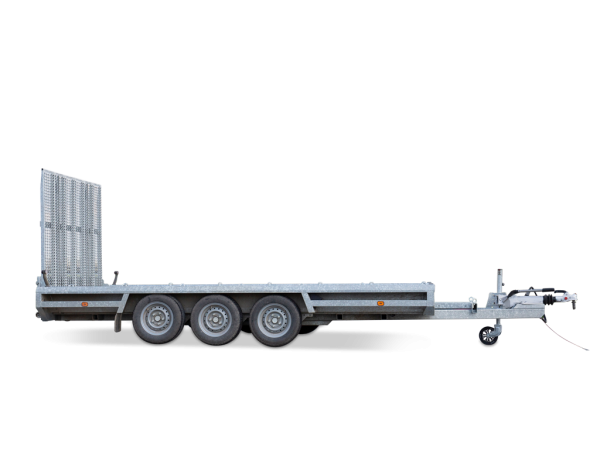 Aanhangwagen (3 asser) met oprijklep