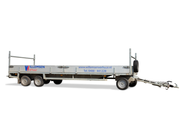 Aanhangwagen schamel 6,00 x 2,20 mtr huren